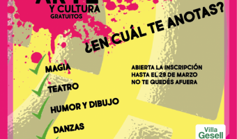 SE ENCUENTRA ABIERTA LA INSCRIPCIN PARA LOS TALLERES MUNICIPALES DE ARTE Y CULTURA